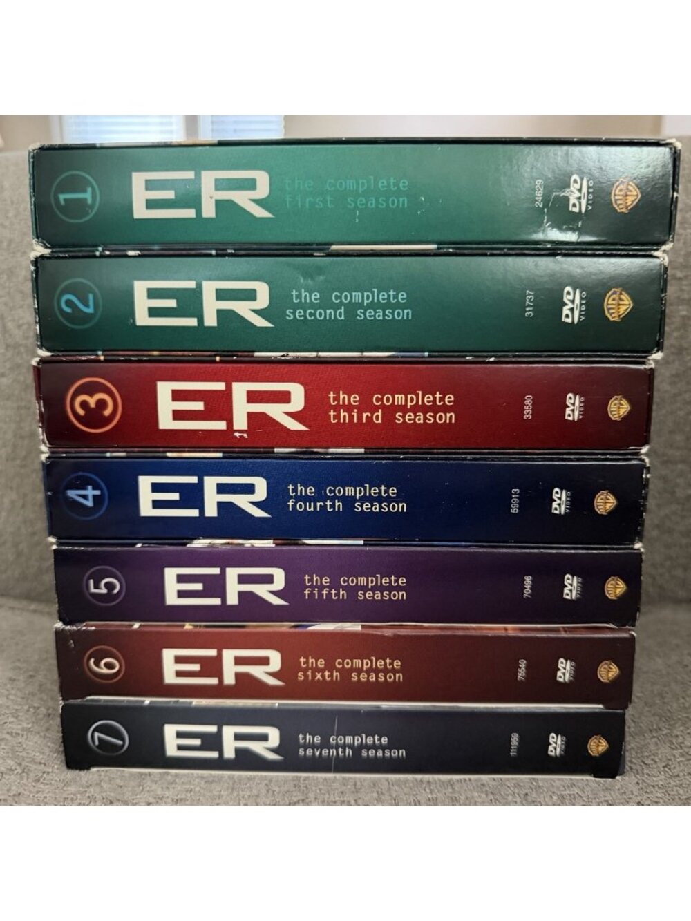 ER Complete Seasons 1-7 DVD TV Series Lot Warner Bros Medical Drama Box Sets